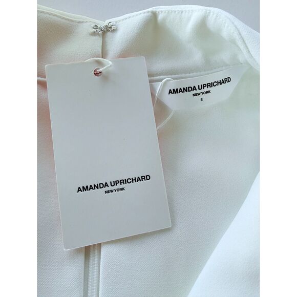 NWT Amanda Uprichard Augusta Sleeveless Mini Tennis Dress in White & Orange Sz S - Picture 10 of 16